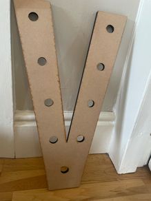 Wooden letter V