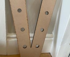 Wooden letter V