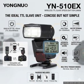 Yongnuo YN-510EX Wireless TTL Slave Flash Speedlight for Canon External Speedlite Flash