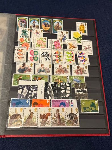Stamp album with stamps
