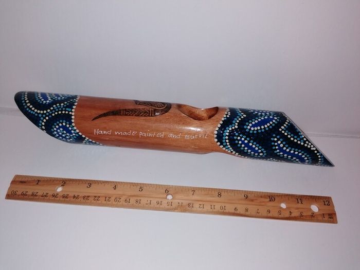 Vintage Australian Aboriginal Wooden Balancing Wine Bottle Holder
