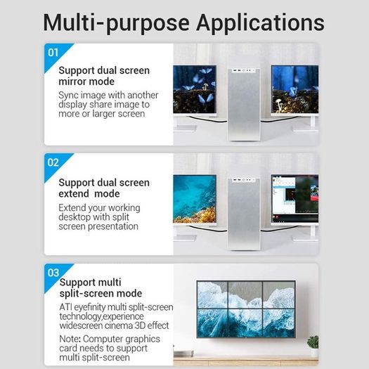 VENTION 3M Premium DisplayPort 1.4 UHD/3D 8K (7680x4320@60Hz) 32.4Gbps Luxury Model (Zinc Alloy/Nylon Braided/Gold Plated) Cable (Brand New/Warranty)