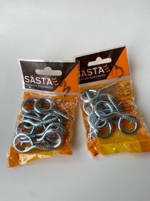 2 packs of Steel screw eyes