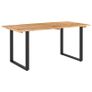 Dining Table 160x80x76 cm Solid Acacia Wood Image 2