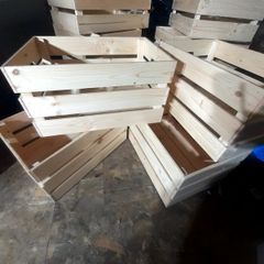 wooden storage boxes Knagglig, 30 euro each