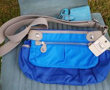 Brand New Fossil Gwen Top Zip Blue Ladies Shoulder Bag
