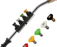 Dirt Blaster Power Lance for Karcher K2 K3 K4 K5 K6 K7, Jet Wash Extension Wand with 5 Replacement Nozzles, Pressure Washer Gun Accessory Spray Lance, Gutter Rod Cleaner Attachment for Car