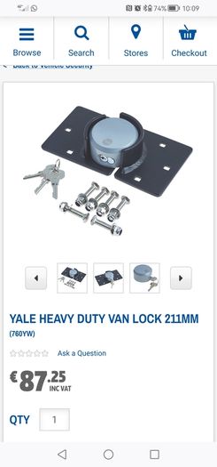 Yale Heavy Duty Van Lock security door padlock shed garage