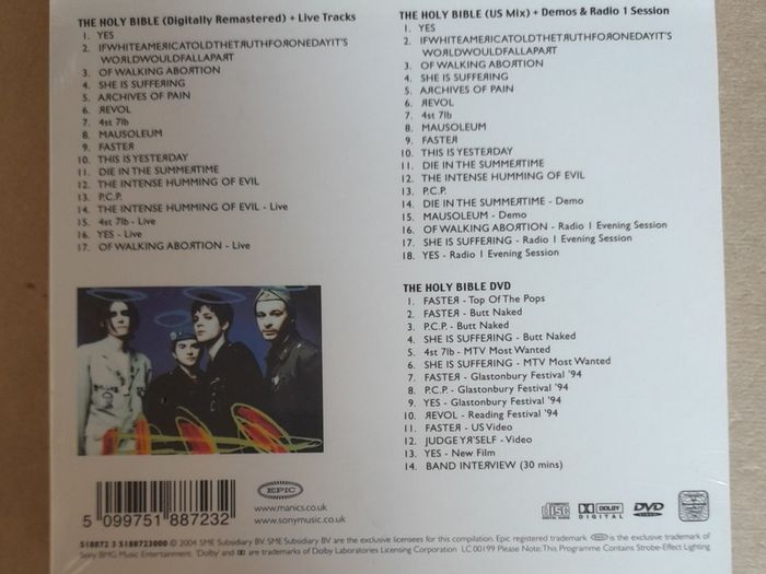 Manic Street Preachers Sealed 3 Disc Edition