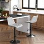 _Set of 2 Bar Chairs, High Stools, Kitchen Seat, Adjustable Height, with Backrest Image 3