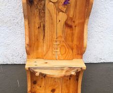Rustic driftwood couple floating shelf / display