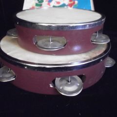 Toy tambourine, vintage toy, Skylark, toy