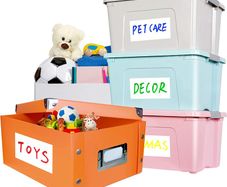 80 Large Size Removable Customizable Blank Labels, Water/Oil/Tear Resistant, No Residue for Home Organization Projects, Bins, Kitchen Storage Containers, Desk Items(6x 4