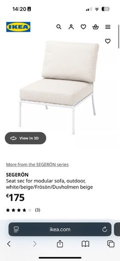 Ikea Segeron garden sofa