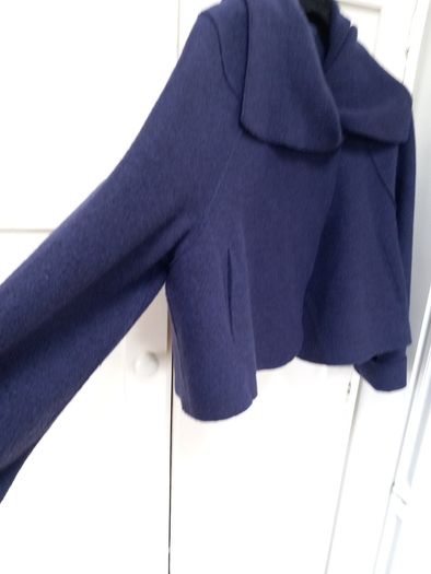 Oska Aubergine Cropped Wool Jacket Size 12(1)