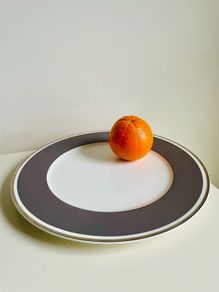 Two Villeroy and Boch Anmut Rock Grey 31cm Charger Plates New