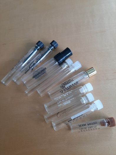 Empty perfume phials