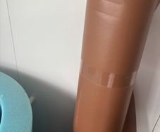 Roll of brown leatherette - 165 inch by 57 inch