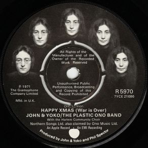 Vinyl single- John Lennon - Happy Christmas War is over