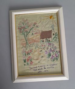 Vintage Embroidered Picture
