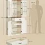 Kitchen Pantry Storage Cabinet Country Style Tall Image 4