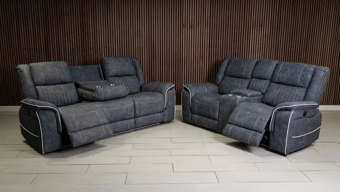 Hannah Electric Micro Fabric Recliner Sofa