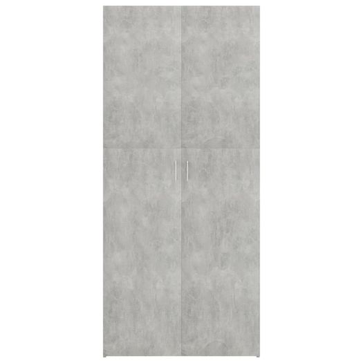 Shoe Cabinet Concrete Grey 80x35.5x180 cm Chipboard