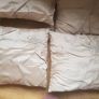 4 x 16" or 40cms Cushions in Beige Faux Raw Silk with Pearl and Crystal embellishments from Linens & Lace Image 4