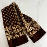 Monogram inspired sheer scarf brown and beige Image 7