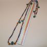 Vintage Tribal Lapis, Coral & Amber Ethnic Necklace with Turquoise Drops Image 9