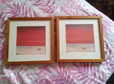 Hans Paus pair of prints framed art