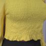 Yellow open Shoulder cropped top Image 2