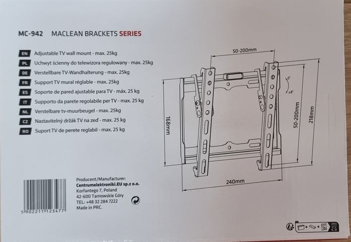 Tv Wall Mount Bracket Flat Tilt 13" - 42"