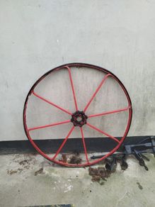 vintage cast wheel