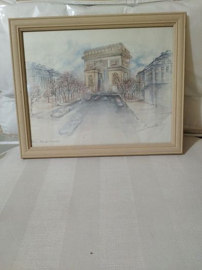 Matching pair of Paris framed prints