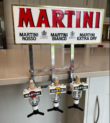Martini Bar Man Cave Stand Alcohol Liquor Optic Spirit Dispenser