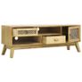 TV Cabinet Carving Brown 120x30x42 cm Wood Image 4