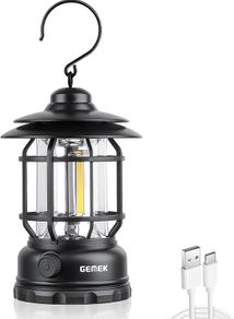 Portable Retro Camping Lantern, Hanging Dimmable COB Brightness Tent Light for Camping, Party, Night Fishing, Hiking, Home Lighting, Outages Emergency