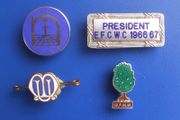 Women's organisations in Christian churches - four enamelled badges (1960s - 1980s)