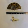 Brass  - Miniature Toledo Brass Fan on Stand Image 3