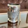 Antique Late Victorian Heavy Silver Plate Dragonfly Posy Motif Vase or Cup Image 3