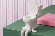 Mini Toilet Figurine With Movable Limbs
