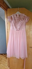 Pink midi dress
