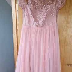 Pink midi dress