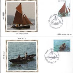 1982 Ireland Irish Boats Commemorative Stamps Benham(4) Silk First Day Cover (FDC)