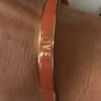 18K Gold plated brass bracelet LOVE coral/terracotta Image 6