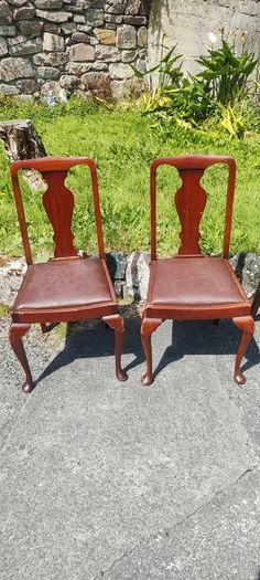 6 Hardwood Vintage Dining Chairs