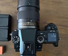Fuji GFX 50S (Medium format) digital camera + Mitakon 65mm + Grip