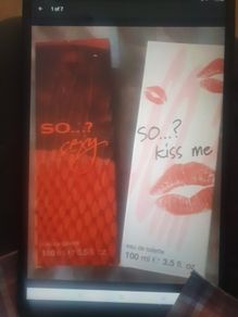 Frangance/So...? Sexy .. (2) So...? Kiss .. Both Size:100ml 3.5 Fl.Oz 6.00euro Each or Two for 10.00euro