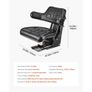 Universal Forklift Seat, Waterproof Tractor Suspension Seat with Adjustable Back, Secure Tractor Seat with Micro Switch, Widely Compatible Seat for Skid Loader Bulldozer Image 2